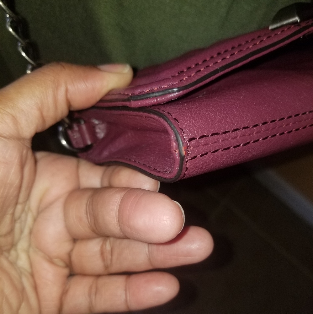 Rebecca Minkoff mini love wallet on chain burgundy red - Picture 11 of 14